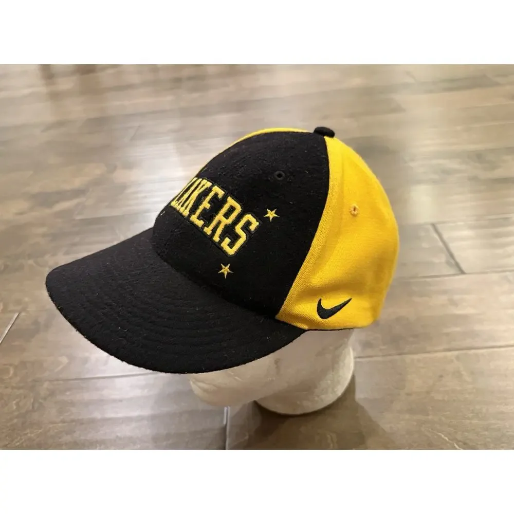 Vintage Nike Swoosh Flex NBA LA Lakers Wool Blend Fitted Hat Baseball Cap Size L